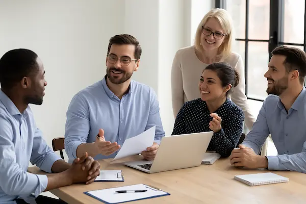 varias personas en una oficina