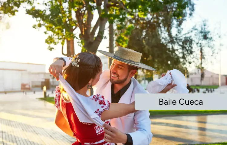 dos personas bailando cueca
