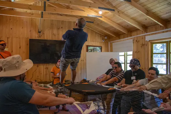 trabajo en equipo, lazos de fiabilidad 